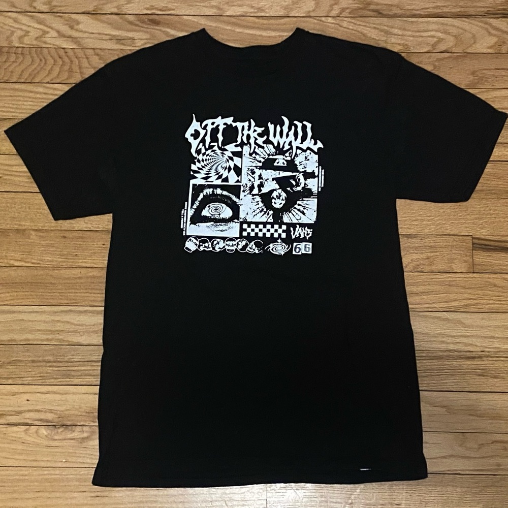 VANS trippy metal graphic black t-shirt